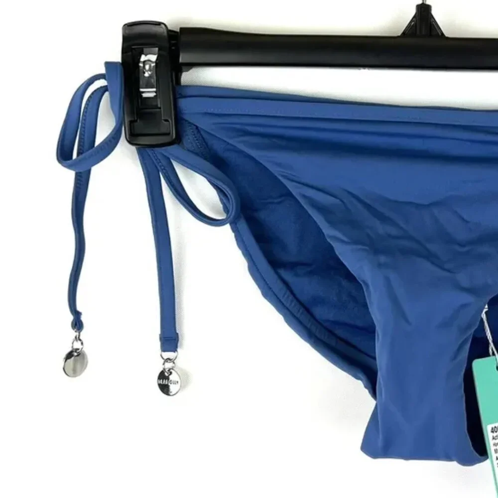 Seafolly Women’s Blue Side Tie Hipster Bikini Bottom Size 4
